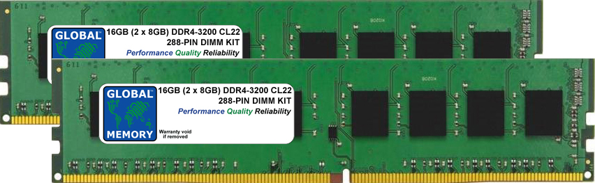 16GB (2 x 8GB) DDR4 3200MHz PC4-25600 288-PIN DIMM MEMORY RAM KIT FOR HEWLETT-PACKARD PC DESKTOPS